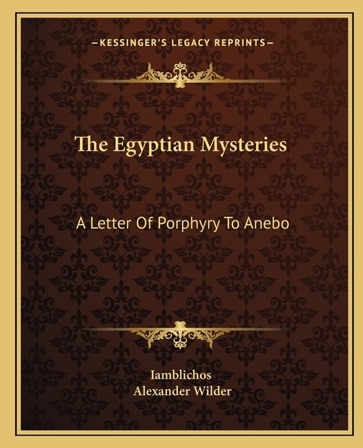 Front cover_The Egyptian Mysteries