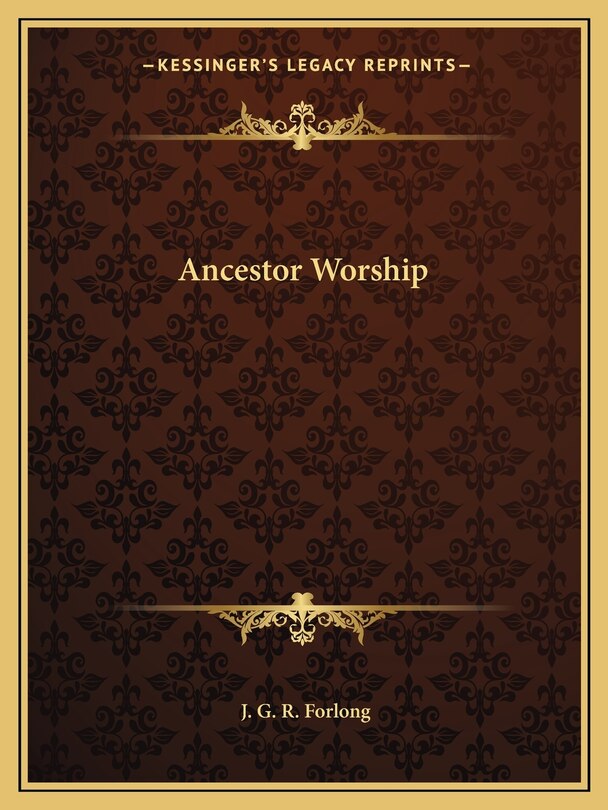 Front cover_Ancestor Worship