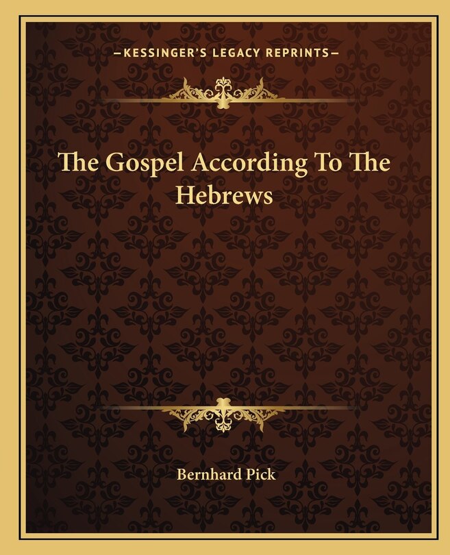 Front cover_The Gospel According To The Hebrews