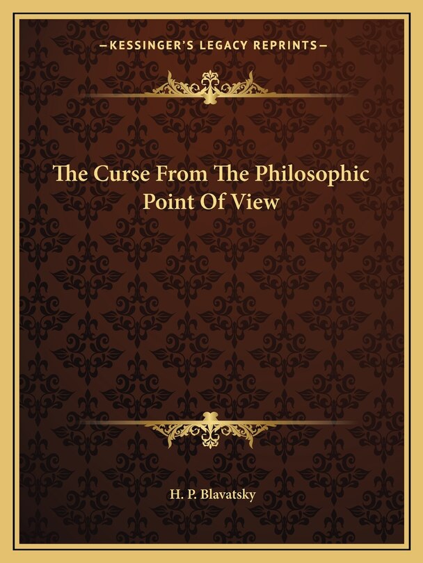 Front cover_The Curse from the Philosophic Point of View