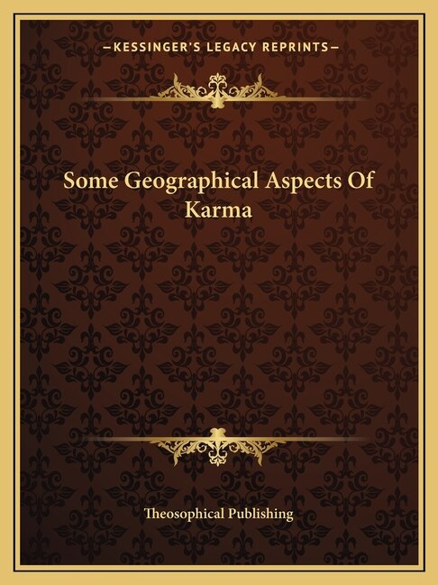 Some Geographical Aspects Of Karma