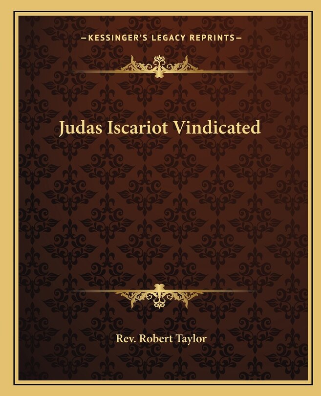 Front cover_Judas Iscariot Vindicated