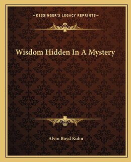Front cover_Wisdom Hidden In A Mystery