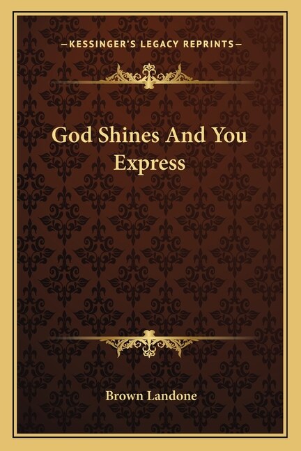 Couverture_God Shines and You Express