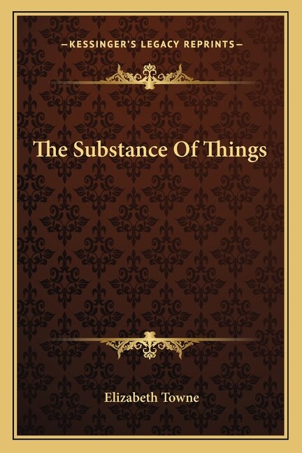 Front cover_The Substance Of Things