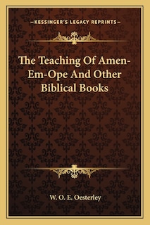 Front cover_The Teaching of Amen-Em-Ope and Other Biblical Books