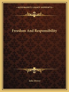Front cover_Freedom And Responsibility