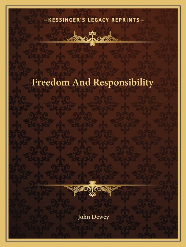 Front cover_Freedom And Responsibility
