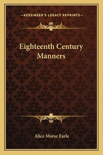 Front cover_Eighteenth Century Manners