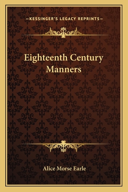 Front cover_Eighteenth Century Manners