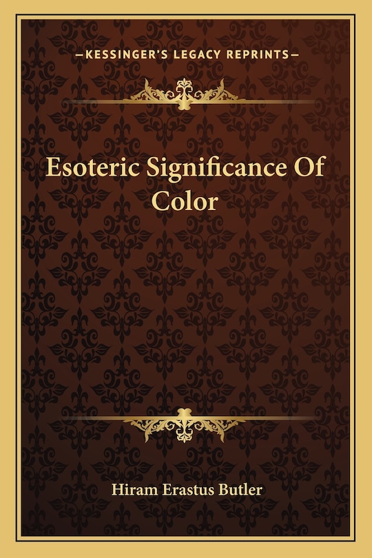 Couverture_Esoteric Significance of Color