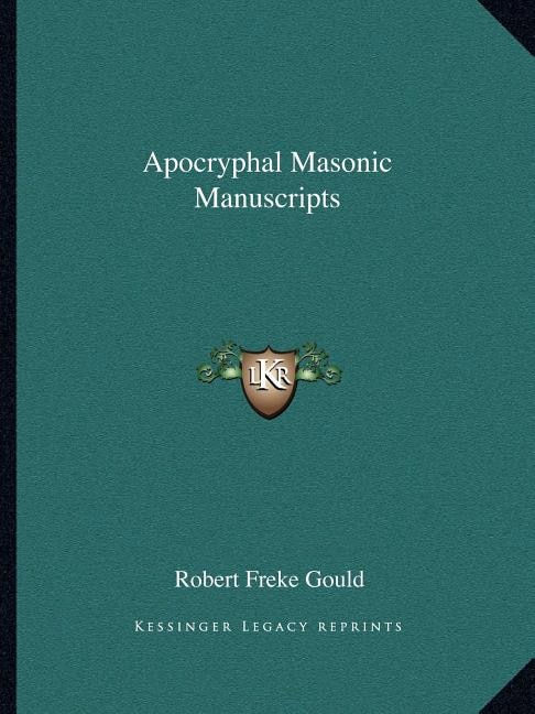 Couverture_Apocryphal Masonic Manuscripts