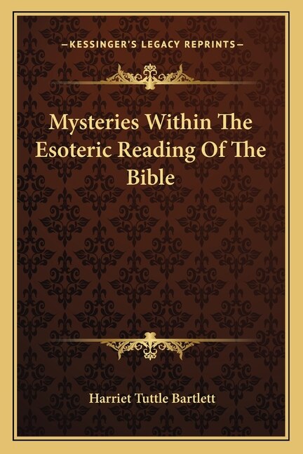 Front cover_Mysteries Within The Esoteric Reading Of The Bible