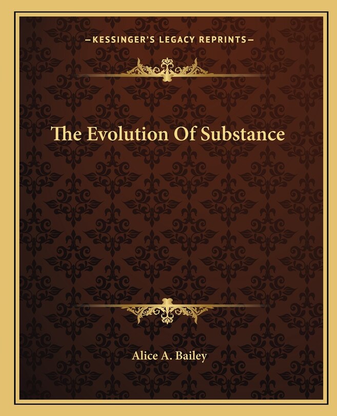 Front cover_The Evolution of Substance