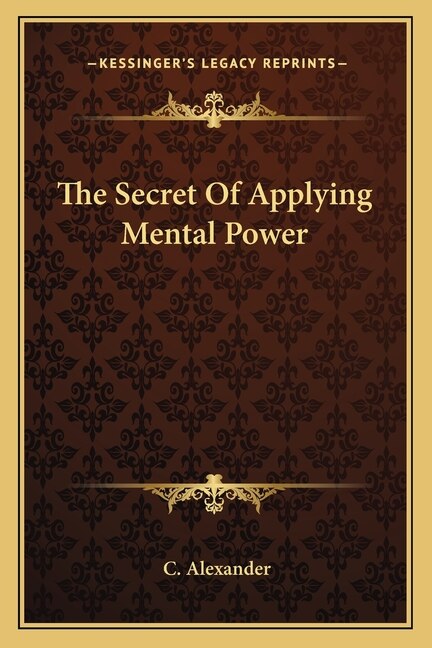 Couverture_The Secret Of Applying Mental Power
