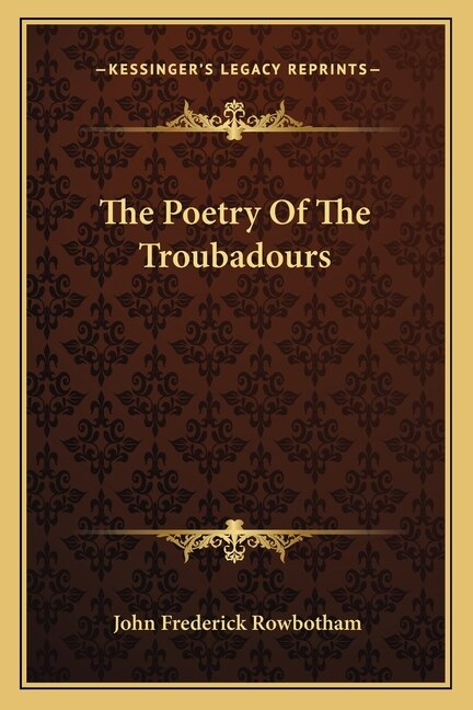 Front cover_The Poetry of the Troubadours