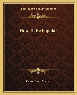Front cover_How To Be Popular