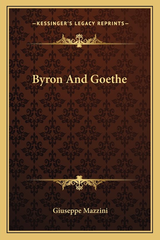 Couverture_Byron And Goethe