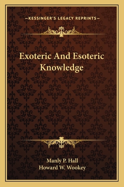 Couverture_Exoteric and Esoteric Knowledge