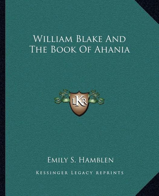 Couverture_William Blake And The Book Of Ahania