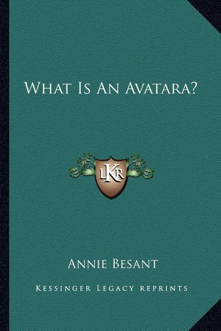 Front cover_What Is An Avatara?