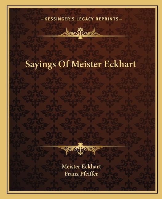 Front cover_Sayings of Meister Eckhart