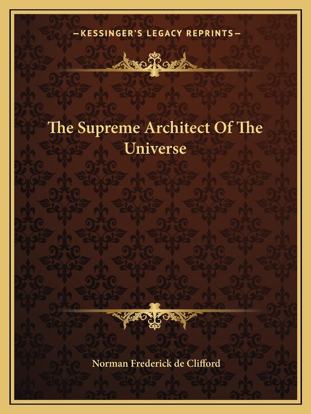 Front cover_The Supreme Architect Of The Universe