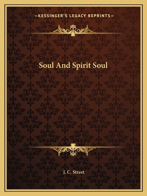 Front cover_Soul and Spirit Soul