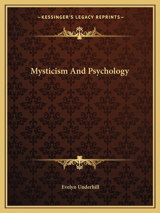 Front cover_Mysticism And Psychology
