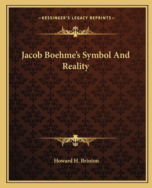Front cover_Jacob Boehme's Symbol And Reality