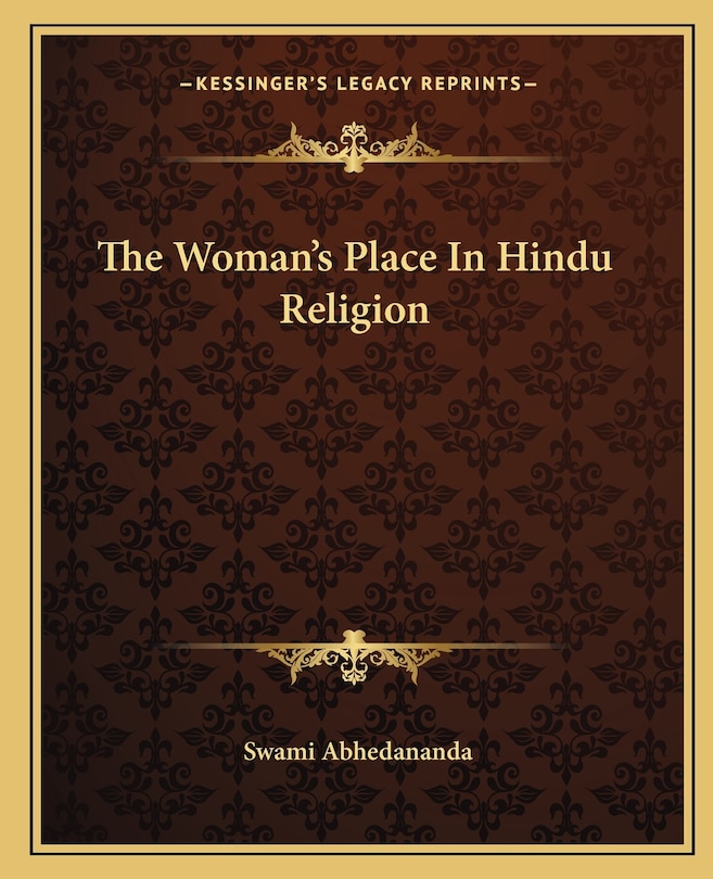 Front cover_The Woman's Place in Hindu Religion