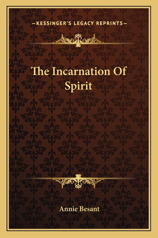 Front cover_The Incarnation Of Spirit