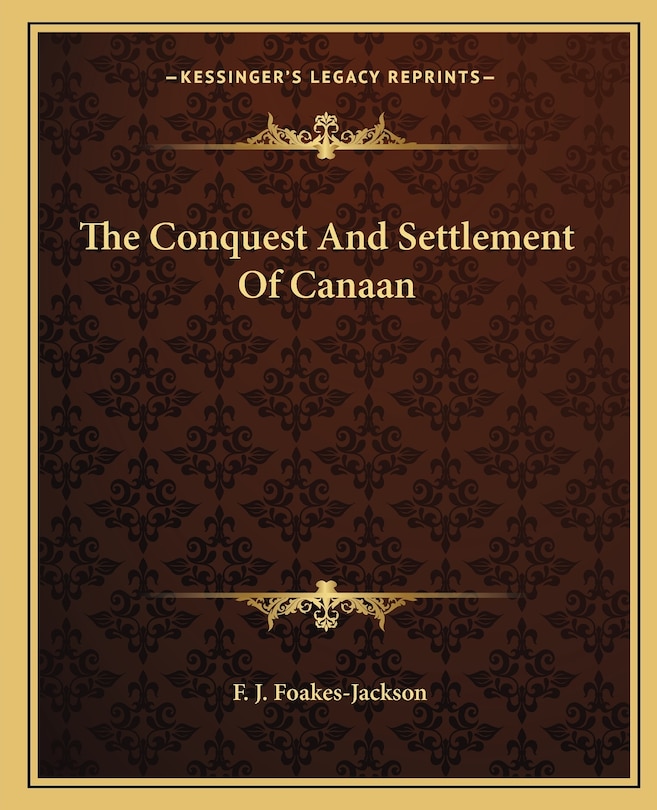 Couverture_The Conquest And Settlement Of Canaan