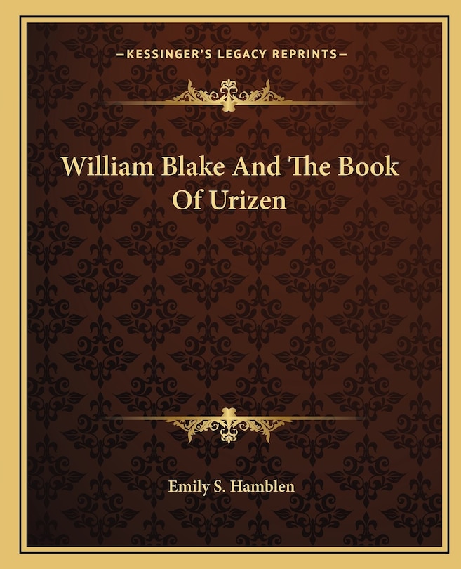 Couverture_William Blake And The Book Of Urizen