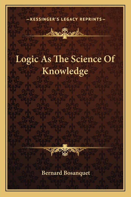 Couverture_Logic As The Science Of Knowledge