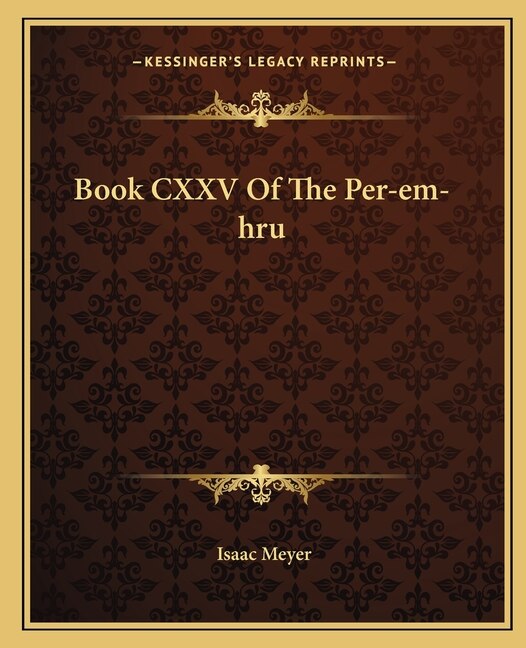 Front cover_Book CXXV Of The Per-em-hru