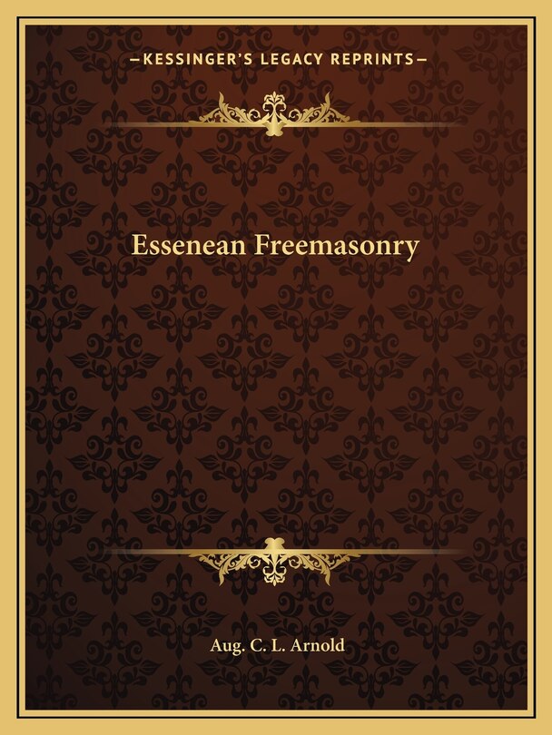 Front cover_Essenean Freemasonry