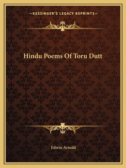 Front cover_Hindu Poems Of Toru Dutt