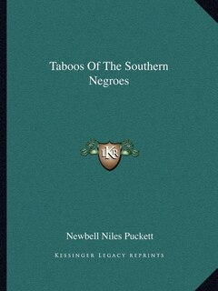 Front cover_Taboos Of The Southern Negroes