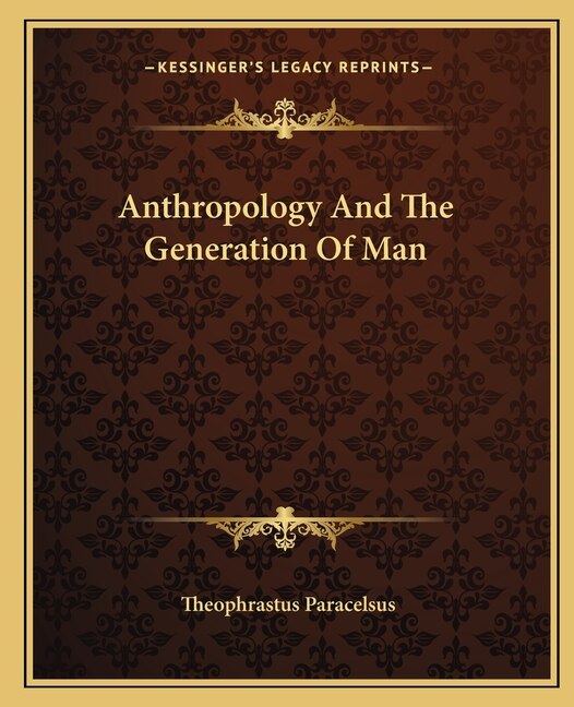Front cover_Anthropology And The Generation Of Man