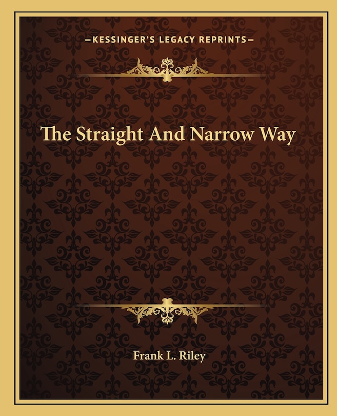Couverture_The Straight And Narrow Way