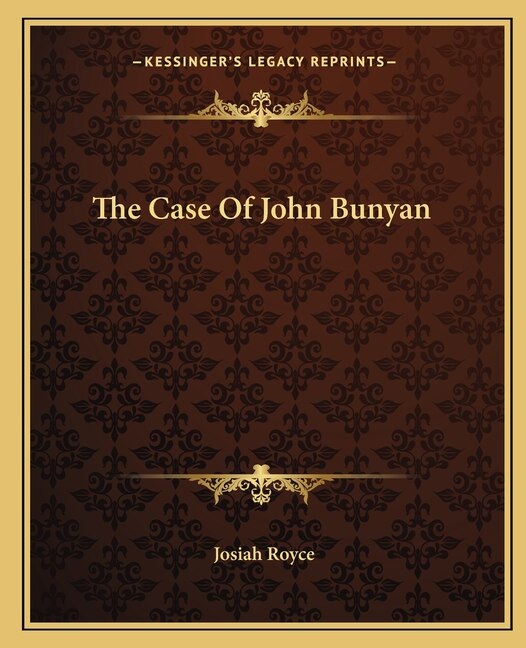 Front cover_The Case Of John Bunyan