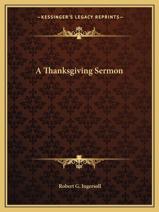 Couverture_A Thanksgiving Sermon