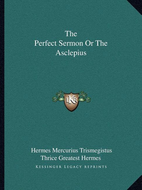 Couverture_The Perfect Sermon or the Asclepius