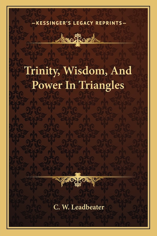Couverture_Trinity, Wisdom, And Power In Triangles