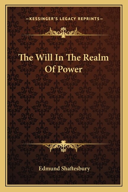 Front cover_The Will in the Realm of Power