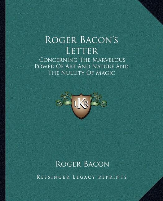 Front cover_Roger Bacon's Letter