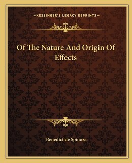 Couverture_Of The Nature And Origin Of Effects