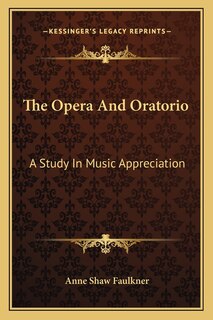 Front cover_The Opera and Oratorio