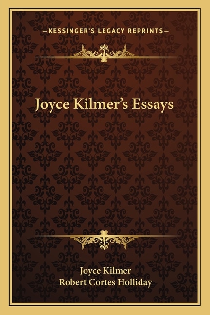 Front cover_Joyce Kilmer's Essays